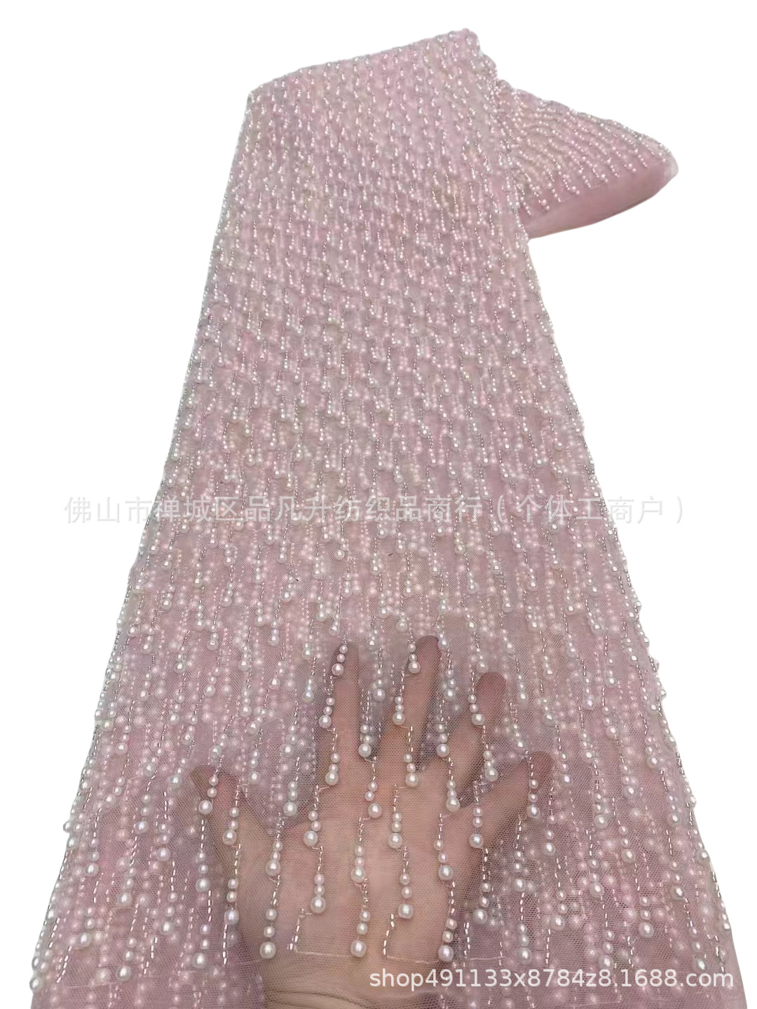 Tamaño de la tela bordada con cuentas de espuma vestido de novia de alta calidad cena vestido de moda tela para niños encaje transfronterizo