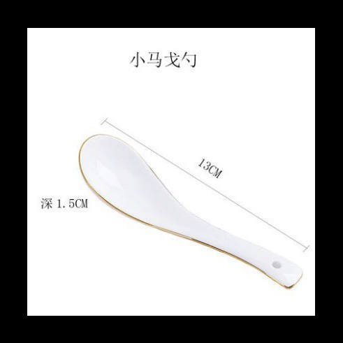 Ceramic tableware set, high bone china with gold tracing, handmade, elegant light‑luxury design