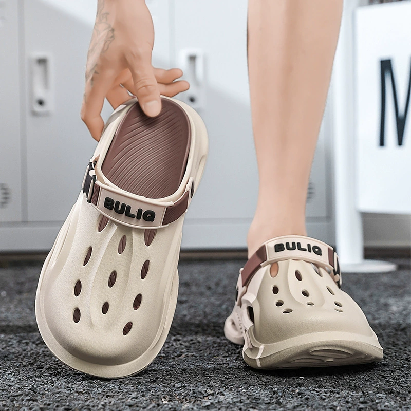 Пещерная обувь мужская летняя новая спортивная дышащая сандалия на открытом воздухе толстая подошва, чтобы увеличить ощущение фекалий, нескользкая и износостойкая пляжная обувь