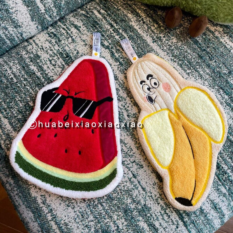 26 New Models of Cute and Personalized Thick Coral Fleece Hand Towels, Hanging Style Watermelon and Banana Children's Hand Towels