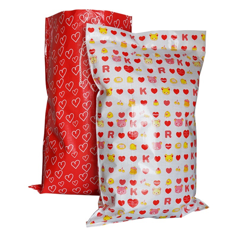 Impresión de color tejido bolsa engrosada película de color de dibujos animados impermeable serpiente bolsa edredón embalaje bolsa de embalaje de juguete de peluche