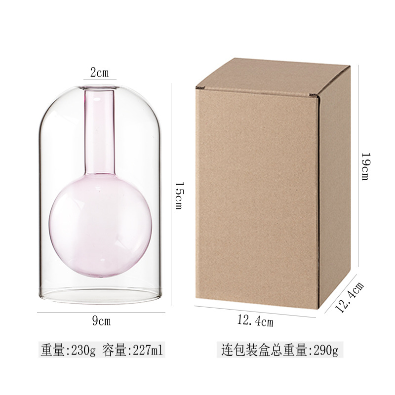 Botella de aromaterapia de vidrio, botella vacía transparente, accesorios sin llama, decoración del hogar, adornos, flores secas de ratán, fragancia, estilo ins, decoración del hogar