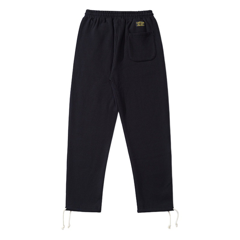 OKONKWO heavy 360g para hombres y mujeres pantalones de chándal rectos forrados de lana pantalones casuales deportivos gruesos de color sólido básico