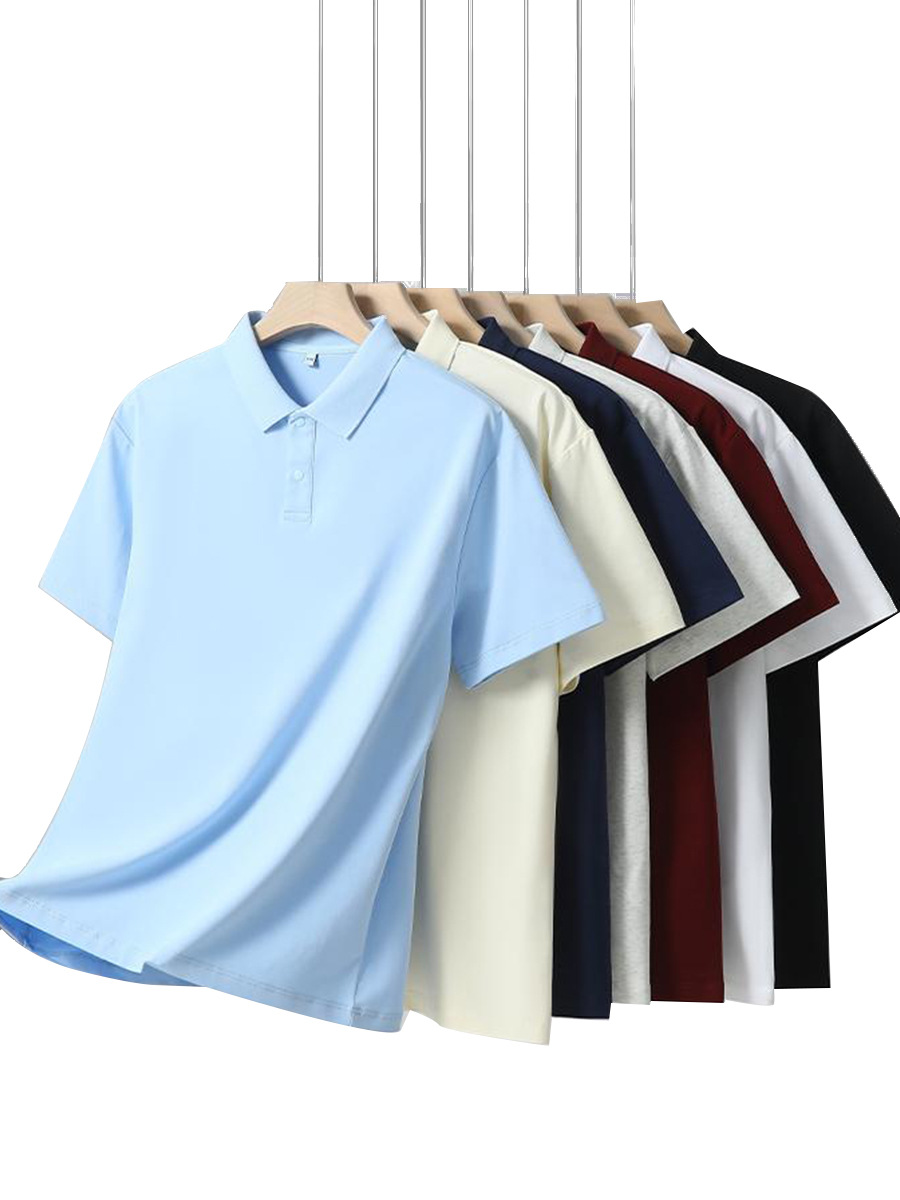 7A antibacteriano cuatro cierre Solona marca de moda con solapa de manga corta polo ropa de trabajo camisa cultural ropa personalizada