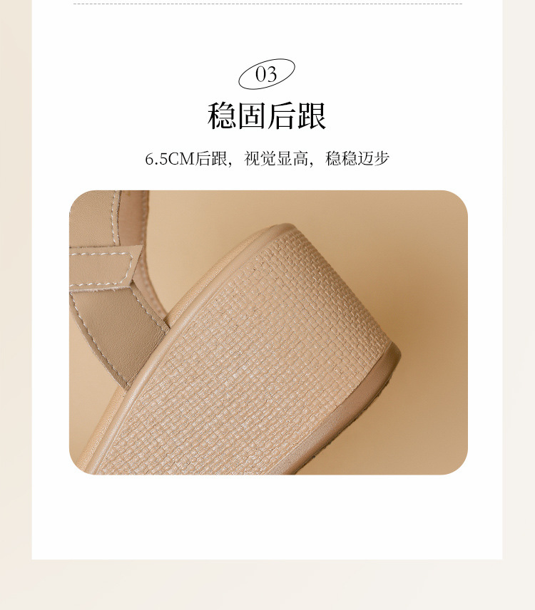 Sandal nữ đế xuồng đính đá cổ điển, tăng chiều cao, phong cách thanh lịch — M701 Hạnh chi tiết 14
