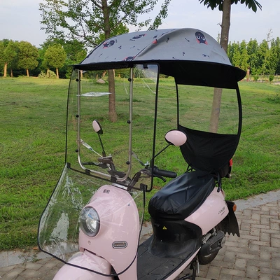 canopy, electric vehicle sunshade, electric | Elektromobil üçün ön şüşə çətiri (günlük) - stainless-steel-version-cartoon-cat-suitable-for-all-seasons-suitable-for-vehicles-with-rearview-mirrors