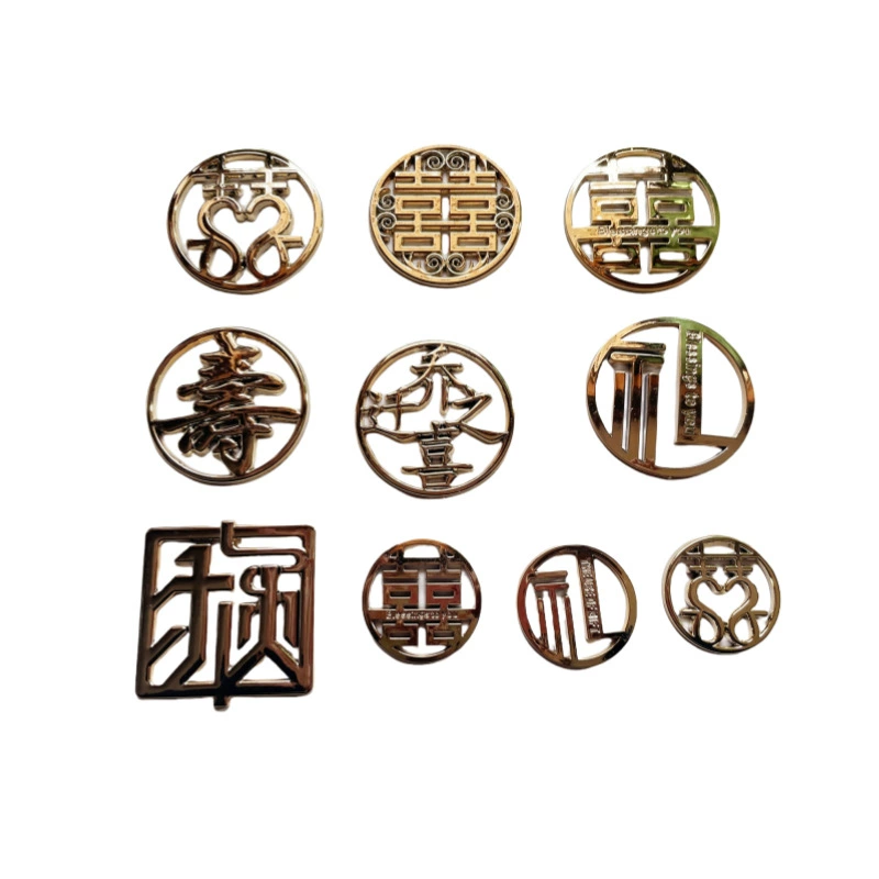 Фабрика прямые подарочные знаки трехмерное Гальваника пластиковая декоративная табличка Свадебная подарочная коробка упаковка коробки вина Знаки раковины