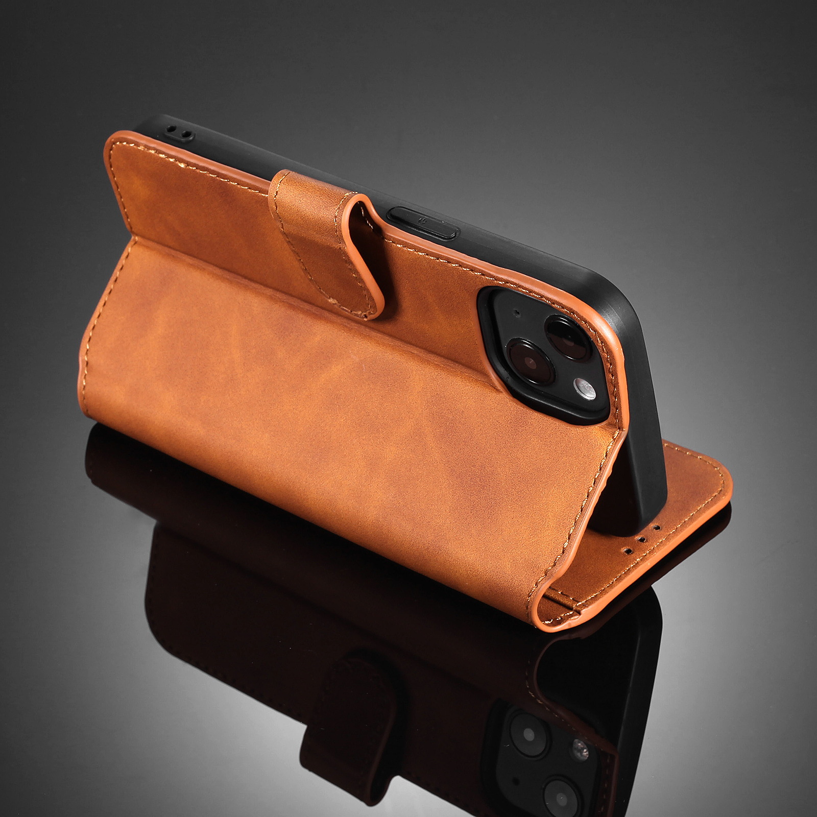 Retro Leather Wallet Phone Case For Iphone 14 And Iphone 13_voghion.com