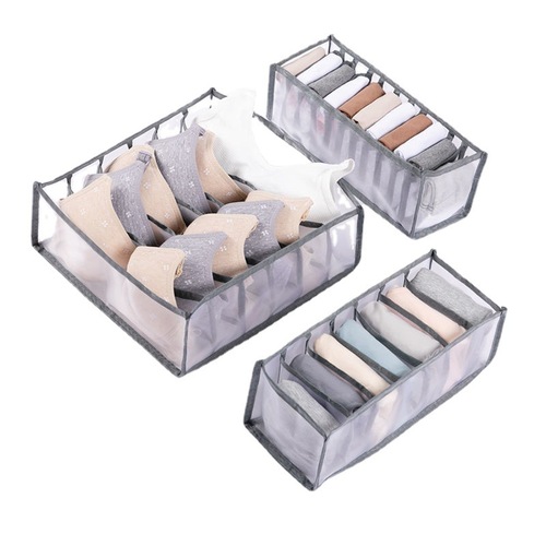 Underwear storage box, sock wardrobe drawer-style, bra and underwear compartmented organizer, household storage bag
