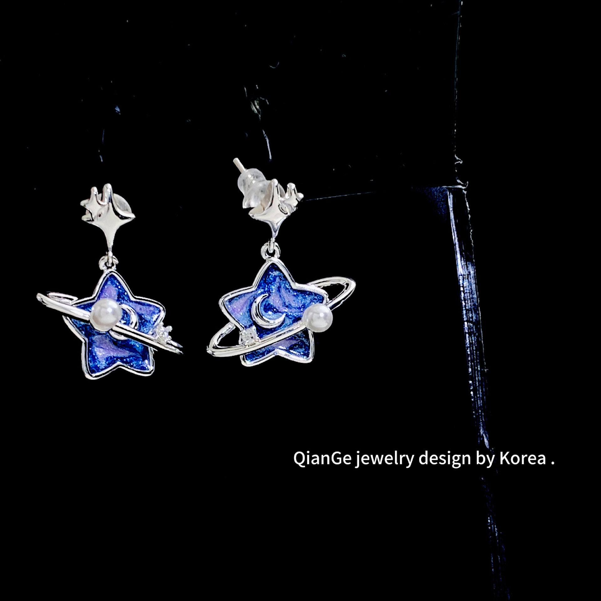 1 Paire Élégant Style Moderne Star Placage Le Cuivre Boucles D'oreilles display picture 1