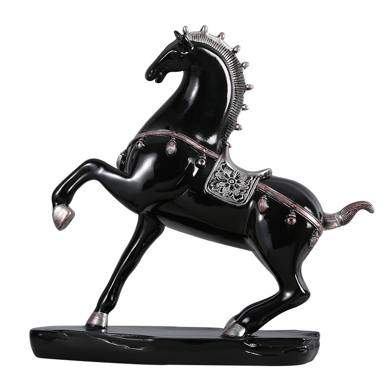 Resin horse crafts decoration office desktop living room hallway Art Window Exhibition Hall decoration housewarming decoration