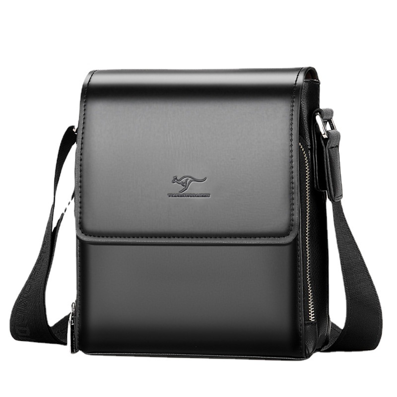 男士包包2018翻盖单肩包休闲斜挎包商务皮包潮时尚小背包