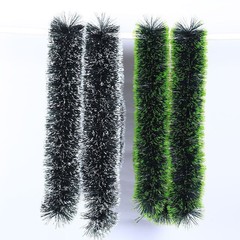 クリスマスの元旦の祝日のパーティーの装飾の色の条の雪の花の毛の条の2メートルの暗号化の厚い墨の緑色の花のリボン