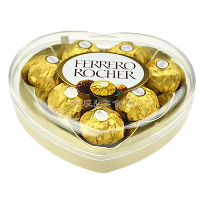 Итальянская подарочная коробка Ferrero Rocher, шоколадные конфеты в форме сердца, 8 штук, 100 г, праздничный подарок