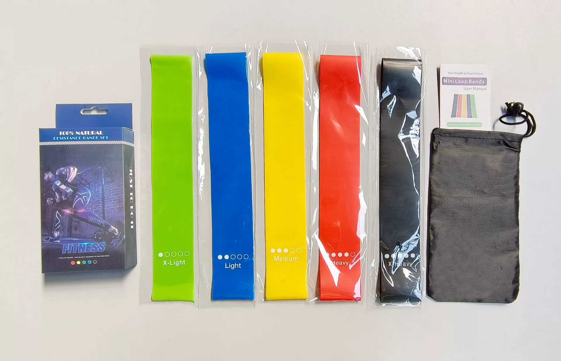 Amazon cross-border best-selling squat hip circle yoga elastic band home fitness resistance band regular five colors