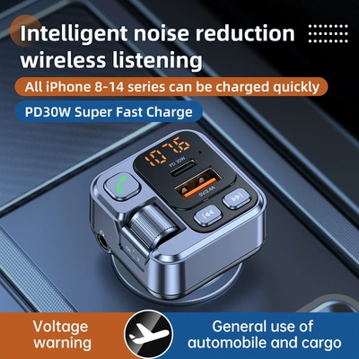 Car mp3 Fm Transmitter Pd30W Fast Charging