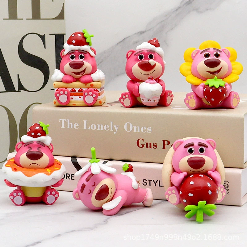 Фигурка драконьи жемчужины Одним куском Strawberry Bear Kuromi мультяшная модель периферийные украшения Сунь Укун Вегета Сутра