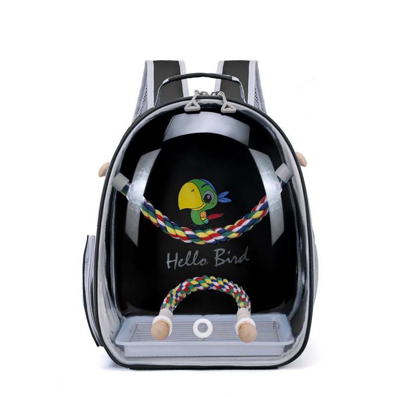 Hola novia bolsa de pájaros bolsa de loros bolsa de hombro mochila porosa transpirable portátil máquina de almacenamiento de cenizas piel de tigre de xuanfeng
