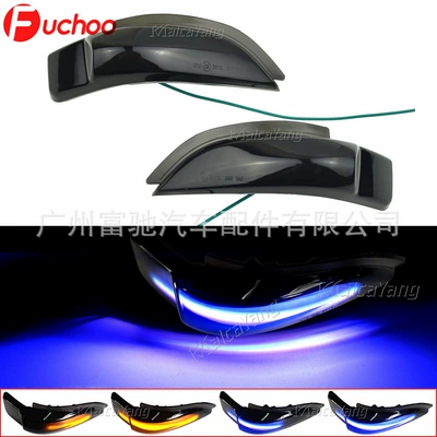 Suitable for Toyota Camry XV50 Corolla E170 car LED water light rearview mirror turn signal light (Dönmə işıqları) - two-color-a-touch-of-blue