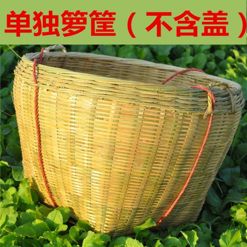 竹かご、手作り竹かご、家庭用丸枠、扁担収納かご、装飾米かご、結婚式の竹建物|undefined
