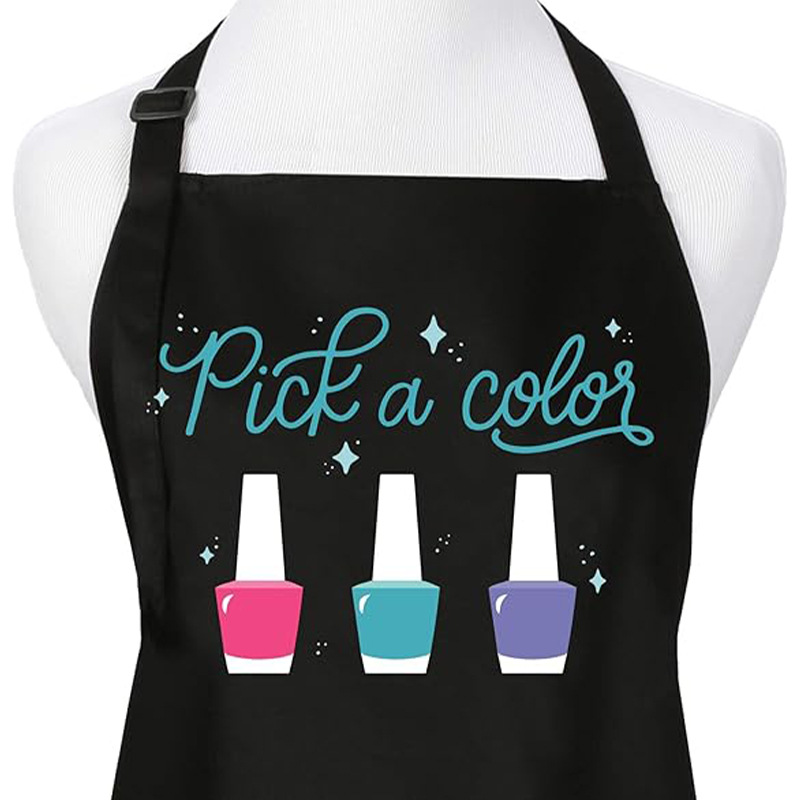 Transfronterizo Amazon poliéster delantal logotipo personalizado belleza manicura peluquería ropa de trabajo a prueba de manchas delantal al por mayor