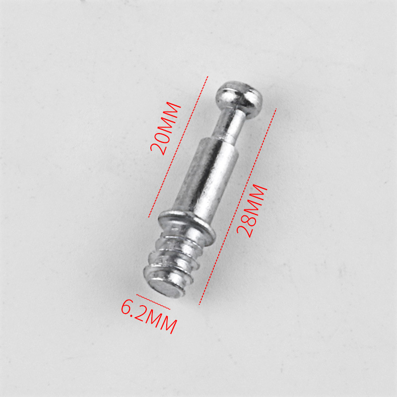 Suministro directo de fábrica conector tres en uno engrosada cerradura excéntrica rueda ropa gabinete de montaje rápido Rod conector dos en uno