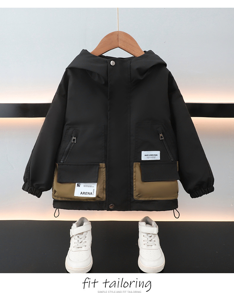 Casual Color Block Nylon Boys Outerwear display picture 1