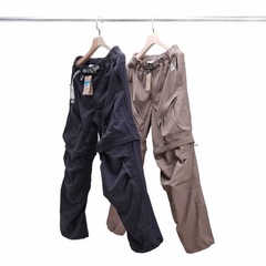 ACC機能男子屋外工装ズボン多ポケット防水ズボンの足は黒のカーキ色のズボンを取り外すことができる