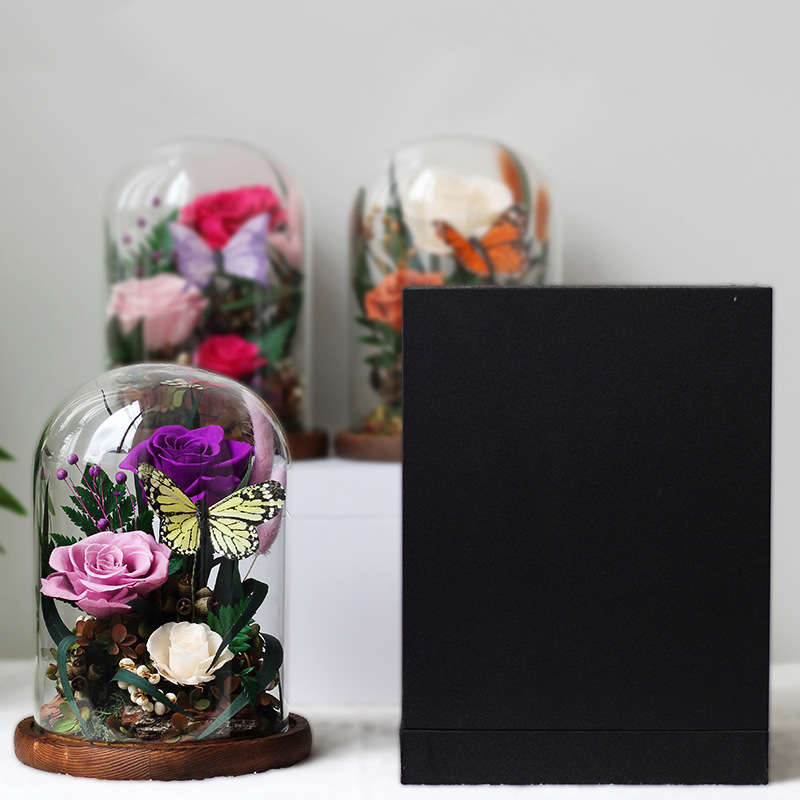 Rosa eterna del Principito, regalo de alta gama para el Día de San Valentín, rosa real cubierta de cristal, regalo transfronterizo de Navidad.