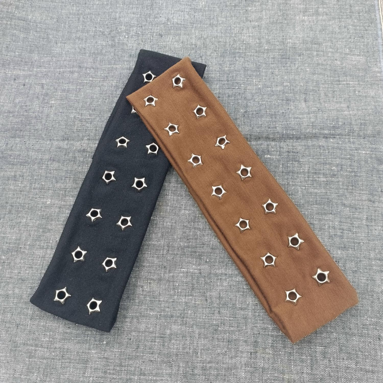 HW250301-22.5x6cm弹力布+14五角星气眼朋克