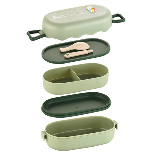 Cross-border microwave oven heated lunch box for work, double-layered student lunch box, Japanese lunch box set manufacturer wholesale