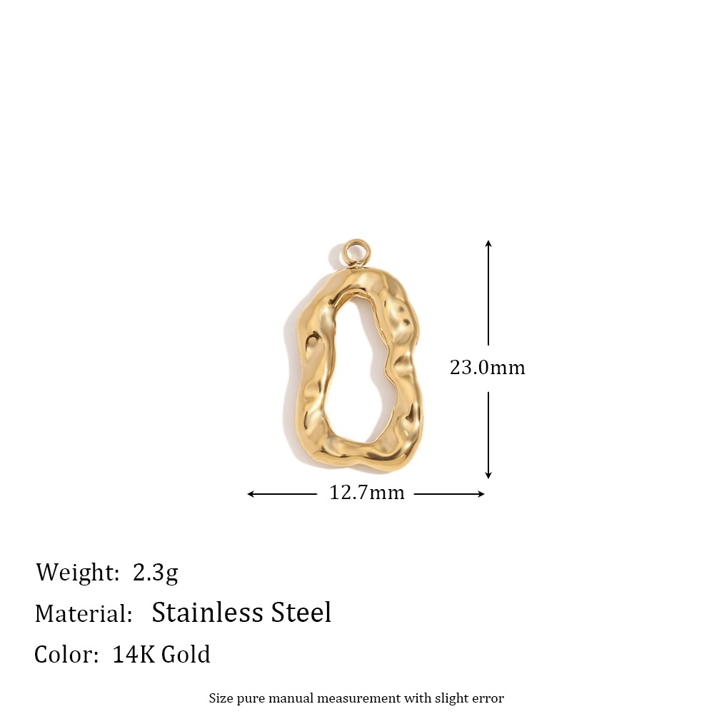 Irregular hollow meteorite pendant-gold