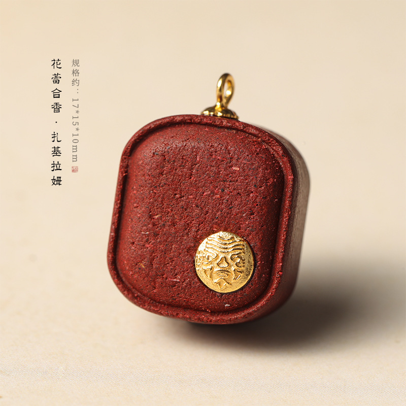 香りのペンダント、古代の手作りの天然スパイス、花の雌しべ、小さな角砂糖のネックレス、持ち運びに便利、長持ち|undefined