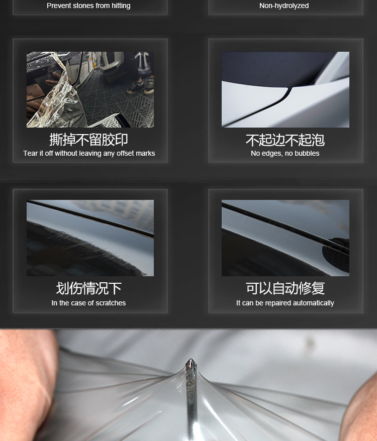 Factory direct sales of TPU invisible car wrap paint protection film, PPF self-healing coating, transparent car film, sold in full rolls