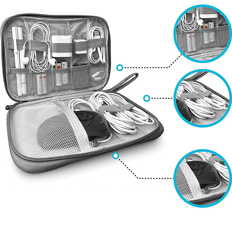 공장 직접 충전 보물 저장 가방 디지털 가방 여행 충전 와이어 헤드셋 저장 가방 데이터 케이블 저장 가방
