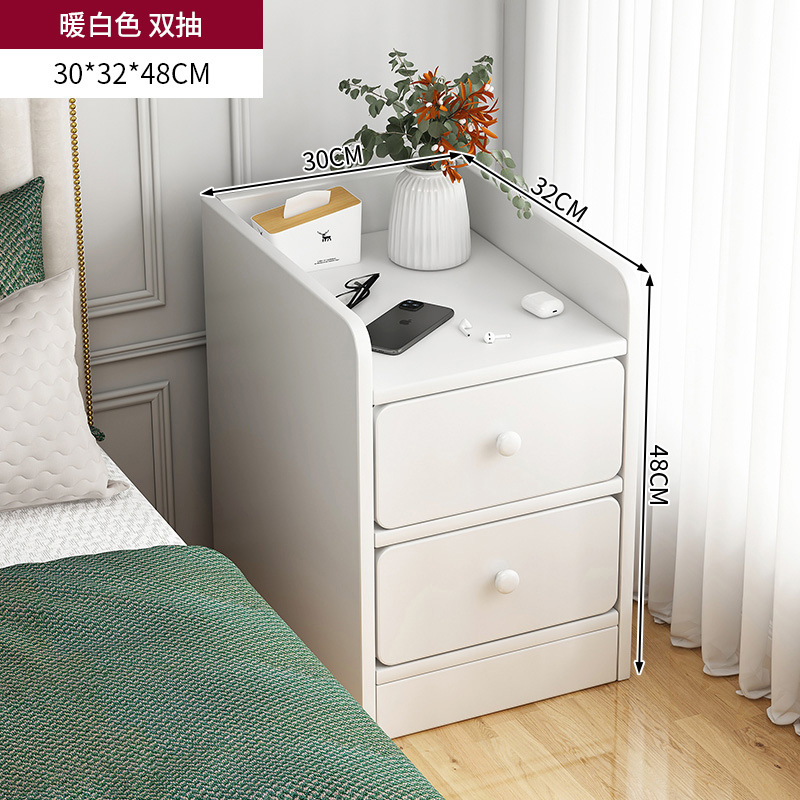 Super estrecha meseta de cabecera tamaño pequeño mini armario de almacenamiento simple dormitorio moderno pequeño armario de cabecera