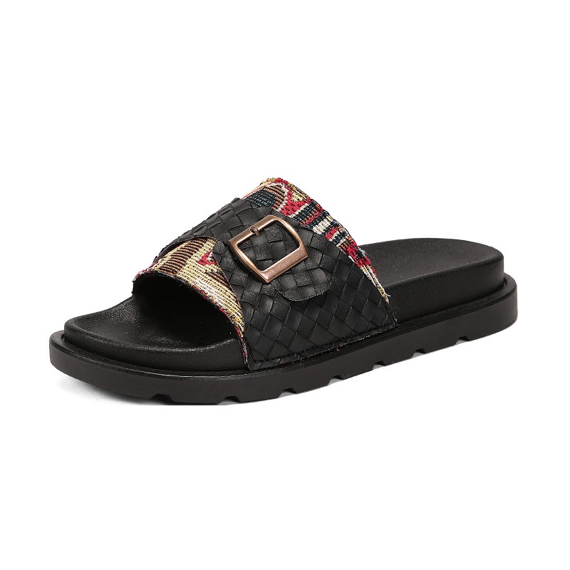 Men's Summer Shoes, Korean-style Shiny Leather Loafers, British-style Sandals, Trendy Casual Shoes For Young Men,_vogvips.com