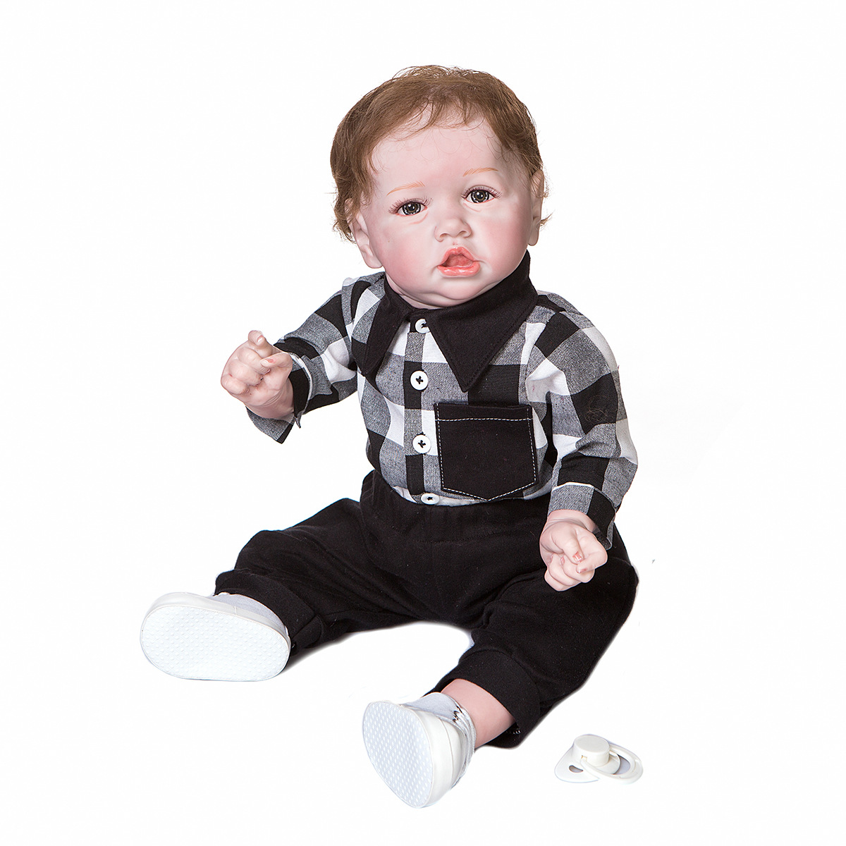 55cmreborn Saskia niño simulación de silicona de cuerpo completo bebé reborn muñeca