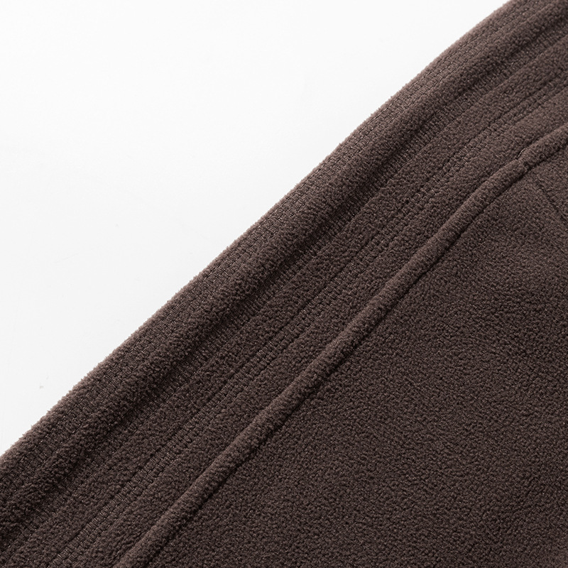 Monochrome Man- 430G Half-Zip Fleece Sweatshirt For Men, Spring Style, American Stand Collar Jacket, Trendy Loose Coat, Convertible_viptrois.com