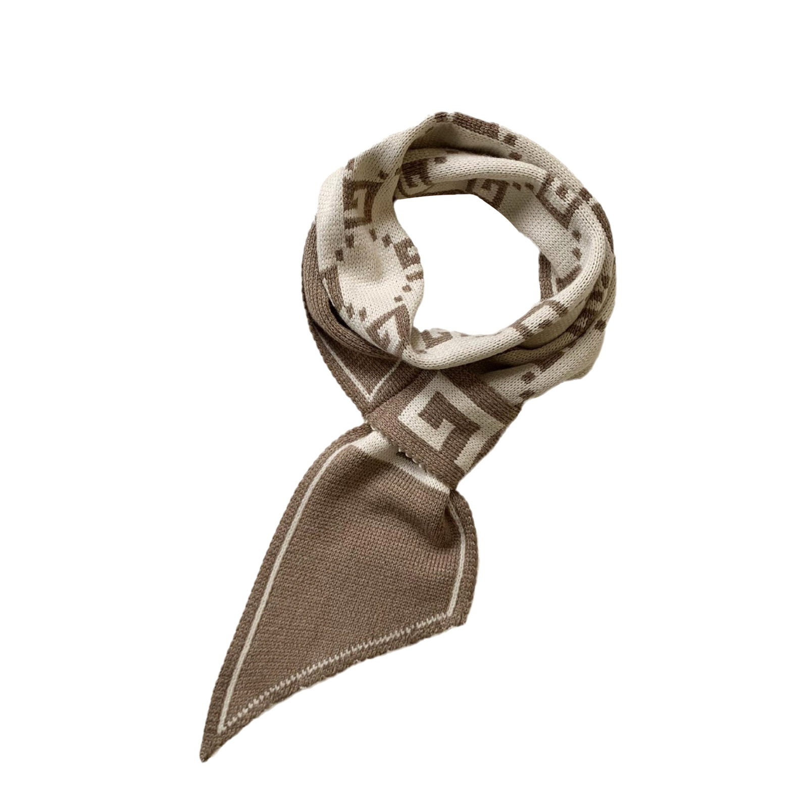 Bufandas de invierno para mujeres nuevas rayas clásicas en blanco y negro versátiles coreanas de decoración de cuello perezoso temperamento bufandas de cuello