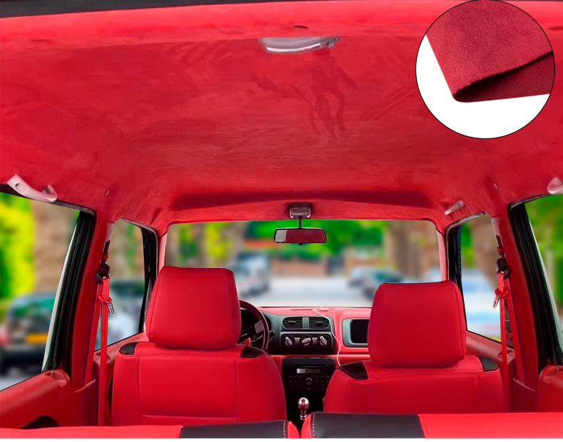 Car Ceiling Cloth Repair Deerskin Velvet Interior Fabric Modification Ab Column Seat Leather Renovation Suede Cloth Wholesale