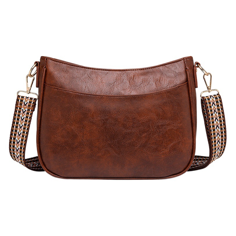 Bolso de cuero suave transfronterizo para mujer, bolso de axila para el trabajo, bolso de hombro para mujer casual, bolso de mensajero retro de gran capacidad