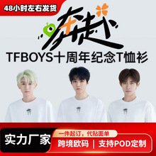 TFBOYS十周年应援服纪念T恤王俊凯王源易烊千玺同款联名款短袖衫