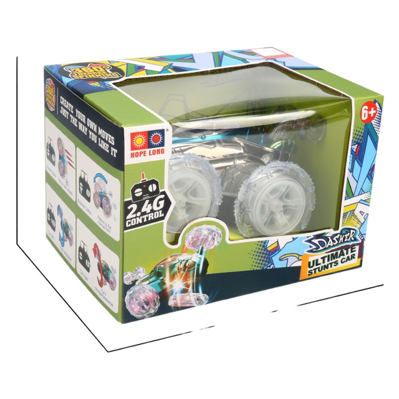 Efectos especiales eléctricos para niños 2,4g camión volquete de control remoto de cuatro vías con control remoto ligero puesto de camión volquete de coche al por mayor