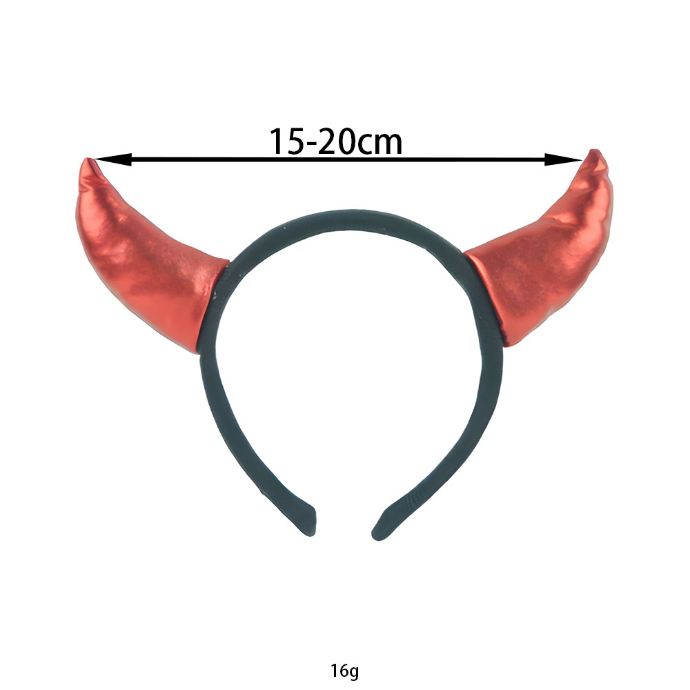 Halloween diablo cos tocado cuerno tenedor Halloween cuerno cuerno accesorios para el cabello diadema cola de diablo