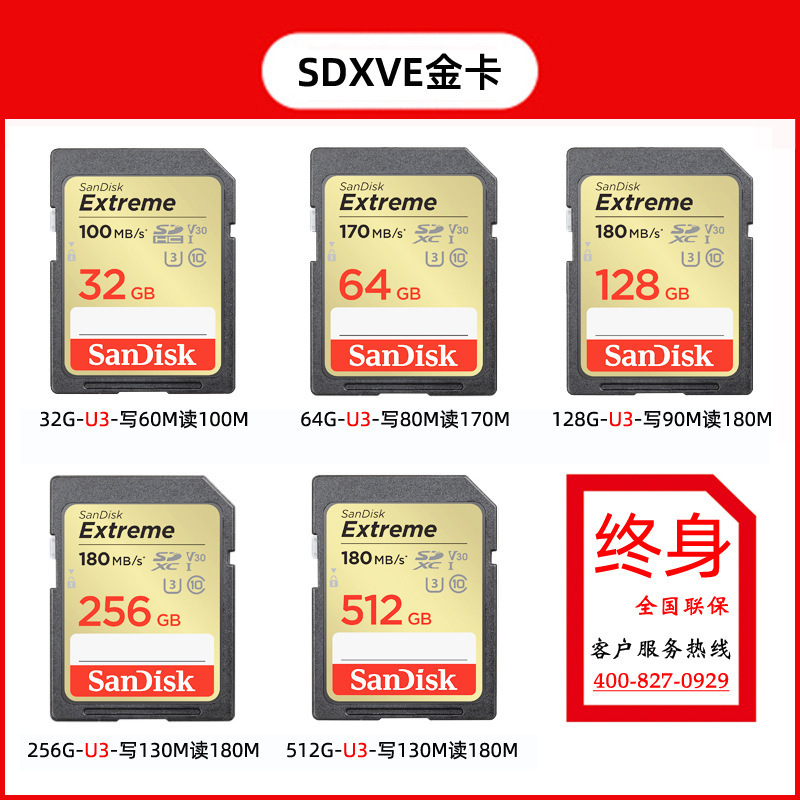 純正サンディスクSDメモリーカード64G128G高速車載一眼レフカメラパソコンデジタル卸売|undefined