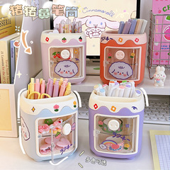 Cartoon Pen Holder Cute Girl Heart Creative Fashion Ins Style Office Study Stationery Storage Box Desk Multi-functional