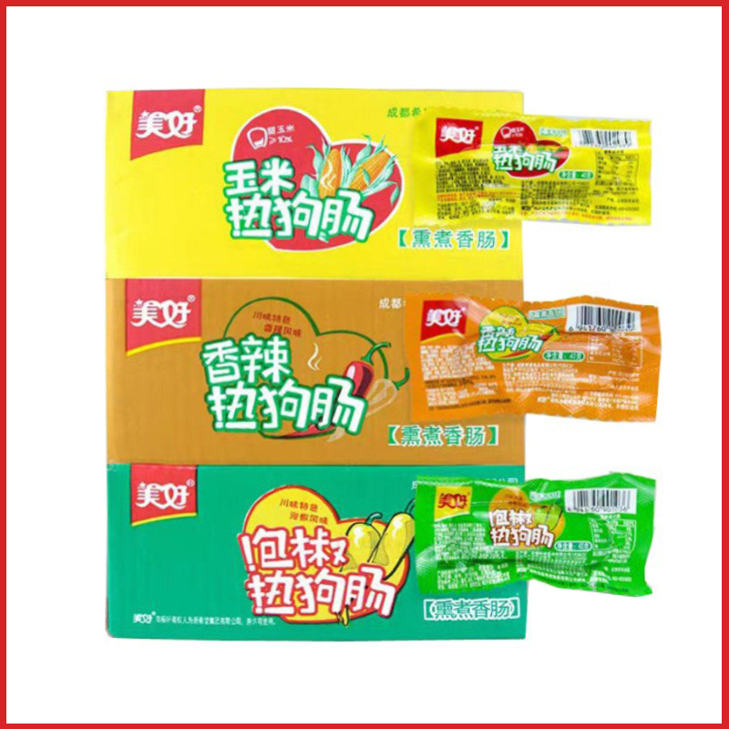 美好玉米味香辣泡椒热狗肠40g/只火腿肠 休闲办公室解馋零食小吃