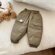 儿童羽绒裤2025新款冬季男童羽绒长裤宽松洋气婴童宝宝外穿裤 a类