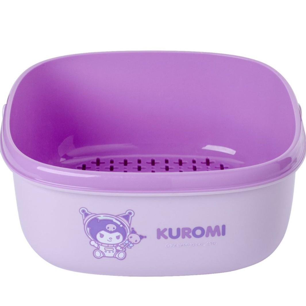 Bantang & Sanrio Canasta de drenaje genuina Cocina casera Dibujos animados Canasta de lavado de doble capa Filtro de agua Sala de estar Fruit